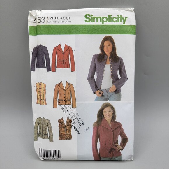Simplicity 4953 Womens Jacket Sewing Pattern Size 6-12 - Picture 1 of 3